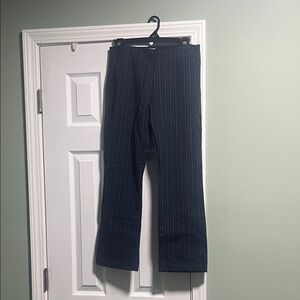 Women’s Gap Crop Flare Navy Pinstripe Pants